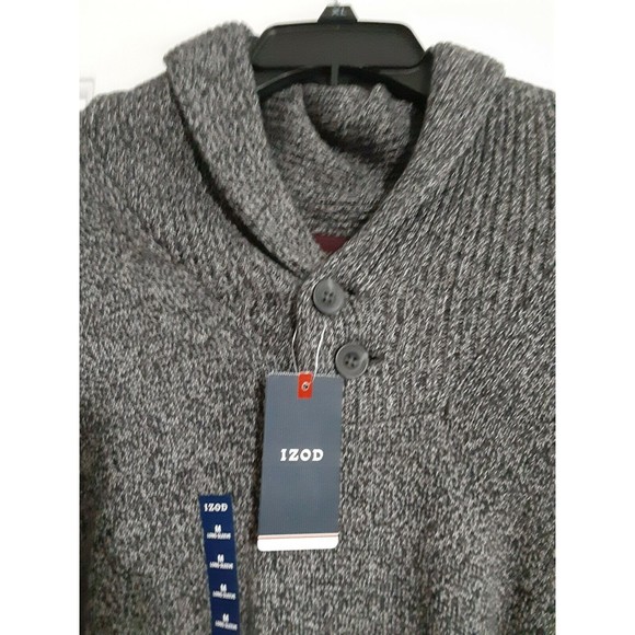 NWT Men's Izod Sweater Size Medium Carbon Heather - Picture 2 of 3